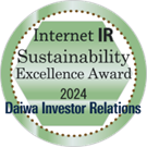 Logo du Prix d'excellence en durabilité du Daiwa Internet IR Award 2024 